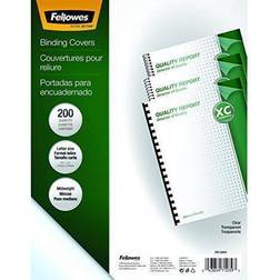 Fellowes Crystals Presentation Covers, Letter Size, Clear, 200/Pack