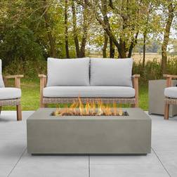 Real Flame Aegean 42" Rectangle Propane Gas Fire Table Mist Gray C9811LP-MGRY Gray Multi