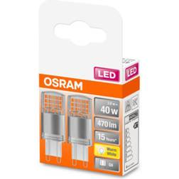 Osram bi-pin LED bulb G9 4,2W 2,700K clear 2-pack
