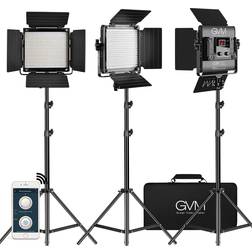 GVM 480LS Bi-Color LED Studio Video Light 3-Panel Kit with Smart WiFi Mobile App Control