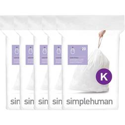 Simplehuman Code K Custom Fit Liners 100-pack 11.89gal