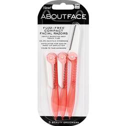 About Face 3-Count Fuzz-Free Compact Facial Folding Razors