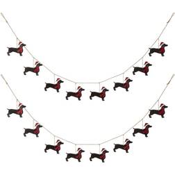 GlitzHome 72 in. H Metal Christmas Dog Garland (2-Pack)