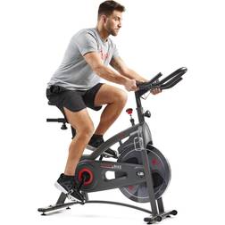 Sunny Health & Fitness Premium Magnetic Resistance Smart Indoor Cycling Bike with Exclusive SunnyFit App Gray