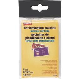 Staples Thermal Pouches, Business Card, 25/Pack 17470