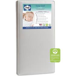 Sealy Cozy Cool 2-Stage Waterproof Baby Crib & Toddler Mattress Hybrid Coil Cool Gel Memory
