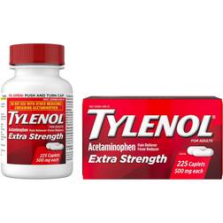 Tylenol Extra Strength Caplets with 500 Acetaminophen, Pain Reliever & Fever Reducer, 225