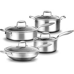 NutriChef - Cookware Set with lid 8 Parts