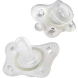 Chicco Pacifiers Clear PhysioForma Glowing Mini Orthodontic Pacifier Set