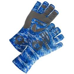 Fish Monkey Half Finger Guide Gloves Bluewater Camo Bluewater Camo
