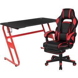 Flash Furniture Optis Gaming Desk and Chair Bundle - Red