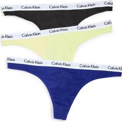Calvin Klein Carousel Thong 3-pack - Clematis Blue/Energy/Black