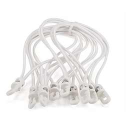 Adam Hall Spannfix elastikker, 10 stk. hvid