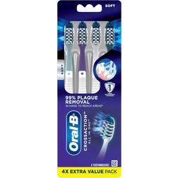 Oral-B CrossAction All In One Manual Toothbrush, Soft, 4 count