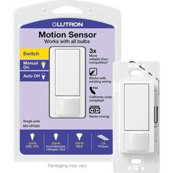 Lutron Vacancy-Only Motion Sensor Switch, 2A, Single-Pole, No Neutral Required, White