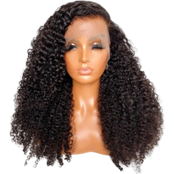 West Kiss Curly Lace Front Wigs 12" Natural Black