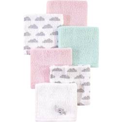 Luvable Friends Baby Girl Super Soft Cotton Washcloths Elephant Spray One Size