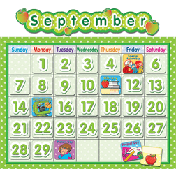 Teacher Created Resources Calendar Bulletin Board Set, 24" x 18" Polka Dot