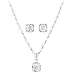 Montana Silversmiths Halo Jewelry Set - Silver/Transparent