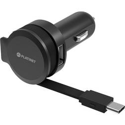 Platinet 44652 car charger 1xUSB 2,4A USB-C cable (44652)