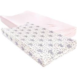 Touched By Nature 2-Pack Elephant Changing Pad Cover In Pink Pink 2 Pack