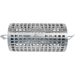 BBQ Dragon Rolling Grill Basket - - Silver Multi