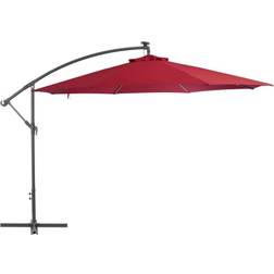 vidaXL Cantilever Umbrella with Aluminum Pole 137.8" Bordeaux