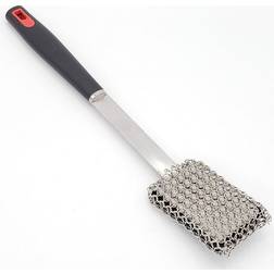 BBQ Dragon Bristle Free Super-Safe Chainmail Grill Brush, Silver