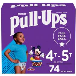 Huggies Pull-Ups Boys' Potty Training Pants 4T-5T, 74pcs