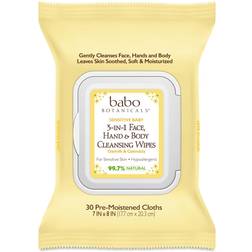 Babo Botanicals 3-in-1 Sensitive Baby Face Hand Body Wipes Oatmilk & Calendula