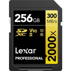 LEXAR Professional SDXC Class 10 UHS-II U3 V90 2000x 300/260MB/s 256GB