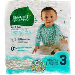 Seventh Generation Baby Free and Clear Diapers Stage 3: 16-24 lbs 31 Diapers