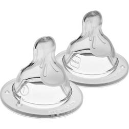 Mam 2-Pack Slow Flow Nipples Clear Slow