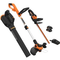 Worx 20V 3PC Combo Kit (Blower, Trimmer, and Hedge Trimmer)(Free Extra Battery)