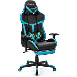 Costway Massage Gaming Chair Reclining Racing Chair High Back w/Lumbar Support Footrest