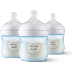Philips Avent 3pk Natural Baby Bottle with Natural Response Nipple Blue 4oz