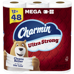 Charmin Ultra Strong Toilet Paper Mega Rolls, 4" 242 Sheets Per Roll, Pack