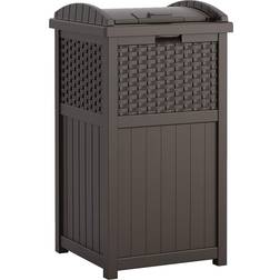 Suncast Can Resin Outdoor Trash Hideaway with Lid 33gal