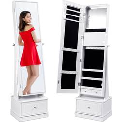 Best Choice Products 360 Swivel Mirrored Jewelry Cabinet