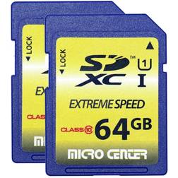 Inland Micro Center 64GB SD Card Class 10 SDXC Flash Memory Card (2 Pack)