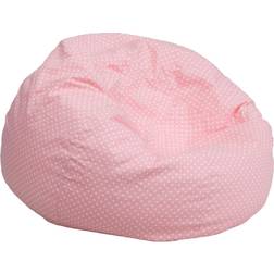 Flash Furniture Dillon Small Light Pink Dot Refillable Bean Bag