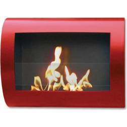 90212 Eco-Friendly Indoor Wall-Mount Fireplace In Chelsea (Red)