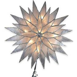Kurt Adler 9" Capiz Sunburst Lit Tree Topper Christmas Tree Ornament