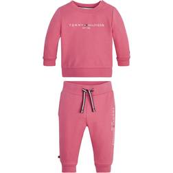 Tommy Hilfiger Baby Essential Crew Neck Jogger Set - Empire Pink