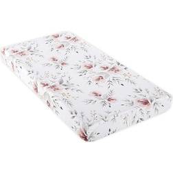 Levtex Baby Adeline Changing Pad Cover In Pink/white white Changing Pad Cover