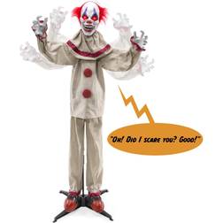 Best Choice Products Scary Harry the Motion Activated Animatronic Killer Clown Halloween Prop