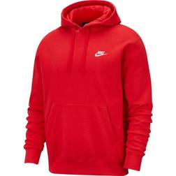 Nike Club Fleece Pullover Hoodie - University Red/University Red/White
