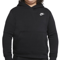 Nike Older Kid's Sportswear Club Fleece Pullover Hoodie Extended Size - Black/White (DA5114-010)