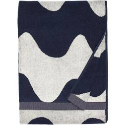 Marimekko Lokki towel dark Badehåndkle Blå, Hvit (150x70cm)