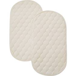 TL Care waterproof quilted playard changing table pads made with organic cotton 2-count natural color